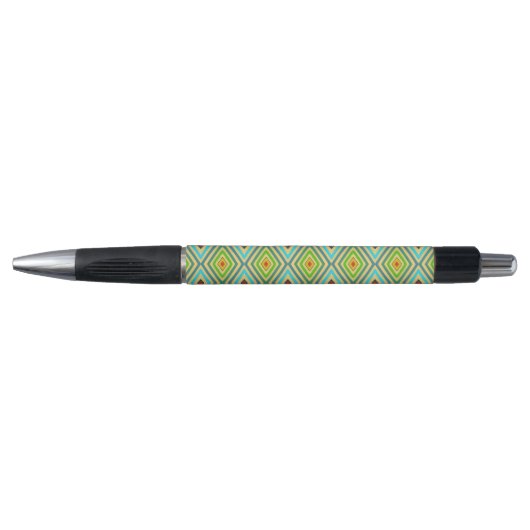 Ruit Geometrisch Groen Blauw Pen (Voorkant)
