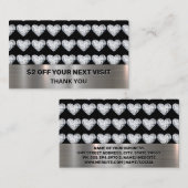 Ruit Hart Patroon | Korting Zakelijke Kaart Visitekaartje (Voorkant / Achterkant)