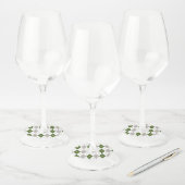 Ruit Kleurencombinatie 3 Wijnglaslabel (Set)