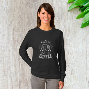 Ruit naar Koffie Dames Lange Mouwen T-shirt