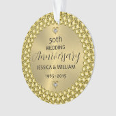 Ruitdiamanten en zilver ter gelegenheid van de bru ornament (voorkant)