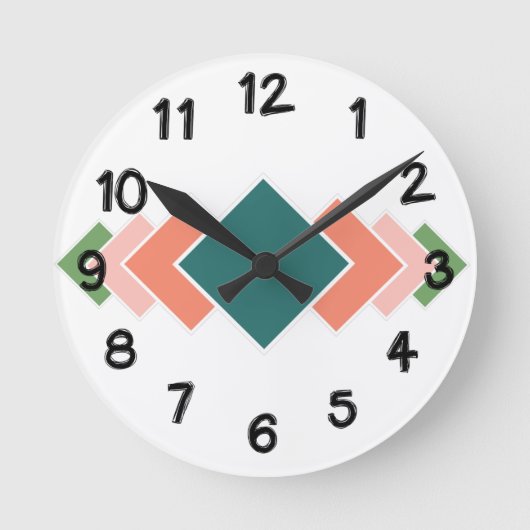 Ruitdiamanten herhalen ronde klok (Voorkant)