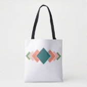 Ruitdiamanten herhalen tote bag (Voorkant)