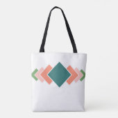 Ruitdiamanten herhalen tote bag (Achterkant)