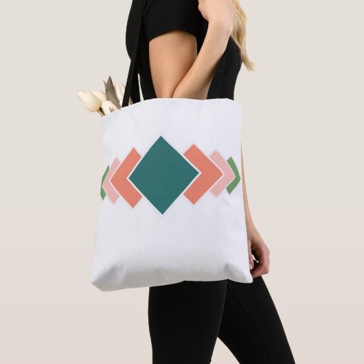 Ruitdiamanten herhalen tote bag (Dichtbij)