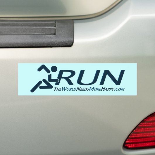 Ruitdonkerblauw Bumpersticker (Op auto)