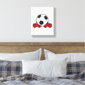 Ruiteistel en Voetbal Canvas Afdruk (Insitu (Slaapkamer))