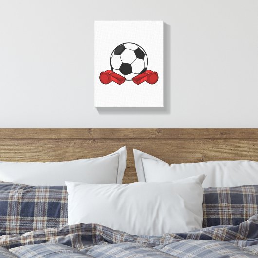 Ruiteistel en Voetbal Canvas Afdruk (Insitu (Slaapkamer))