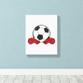 Ruiteistel en Voetbal Canvas Afdruk (Insitu (Houten vloer))