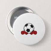 Ruiteistel en Voetbal Ronde Button 7,6 Cm (Voorkant /achterkant)