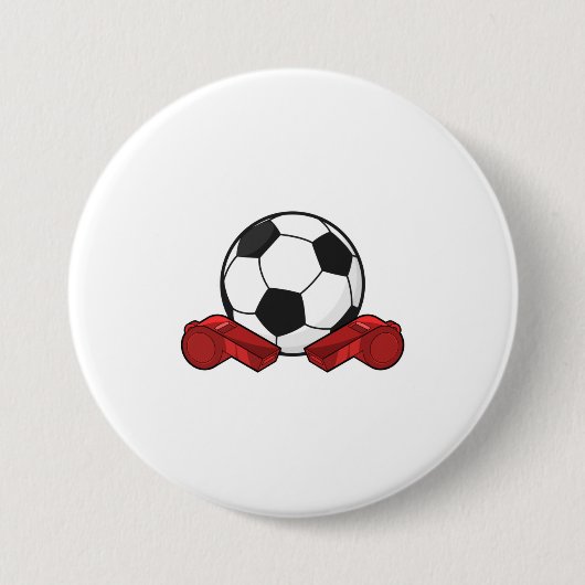 Ruiteistel en Voetbal Ronde Button 7,6 Cm (Voorkant)