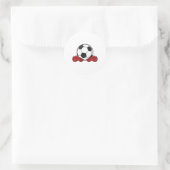 Ruiteistel en Voetbal Ronde Sticker (Tas)