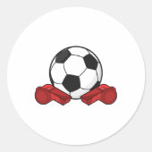 Ruiteistel en Voetbal Ronde Sticker (Voorkant)