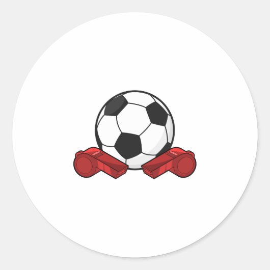 Ruiteistel en Voetbal Ronde Sticker (Voorkant)