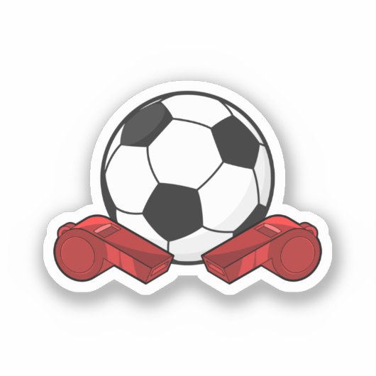 Ruiteistel en Voetbal Sticker (Voorkant)