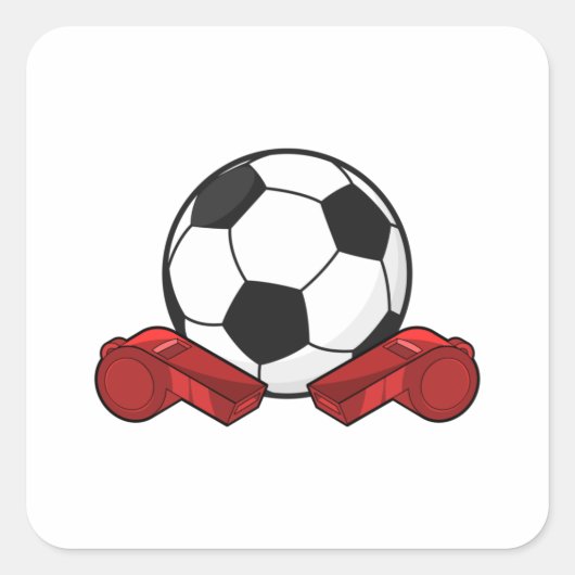 Ruiteistel en Voetbal Vierkante Sticker (Voorkant)