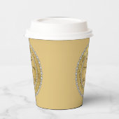 Ruiten en gouden Jubileum voor 50e bruiloft Papieren Bekers (Links)