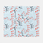 Ruiten en klokken naar vijf vlakke patronen fleece deken (Voorkant (Horizontaal))