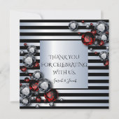 Ruiten en Rubies op zwarte en zilverstrips (Voorkant)