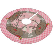 Ruiten en Stippen rendiervakantieboomrok Kerstboom Rok (Gekanteld)