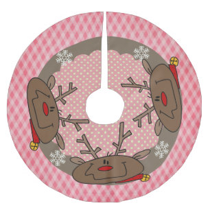 Ruiten en Stippen rendiervakantieboomrok Kerstboom Rok