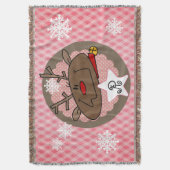 Ruiten en Stippen rendiervakantiewoning Deken (Voorkant Verticaal)