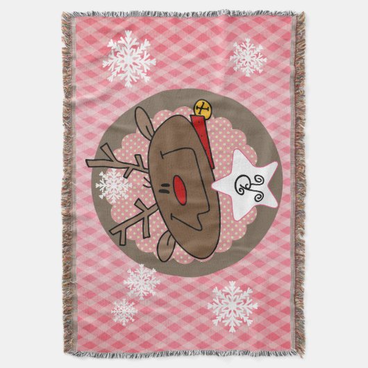 Ruiten en Stippen rendiervakantiewoning Deken (Voorkant Verticaal)