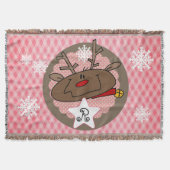 Ruiten en Stippen rendiervakantiewoning Deken (Voorkant)