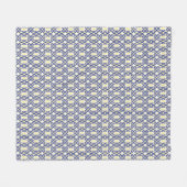 Ruiten en Zwemelen, marinegeel, wit patroon Fleece Deken (Voorkant (Horizontaal))