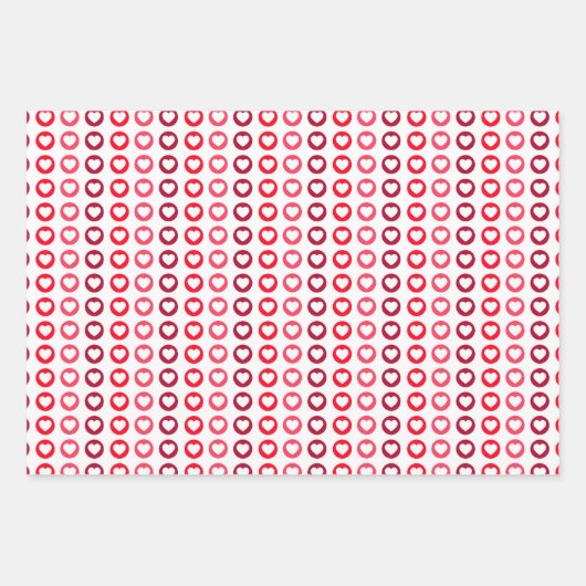 Ruiten, harten en stripes, papierbladen voor onmid inpakpapier vel (Voorkant 2)