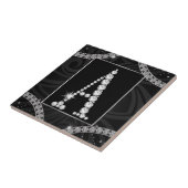 Ruiten in diamanten - Initiaal A Tegeltje (Zijkant)