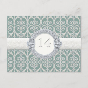 Ruiten & kant, tafelzitplaatsnummer bruiloft briefkaart