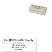 Ruiten Rij + Aangepaste familienaam & adres Rubberstempel (Gestempeld)