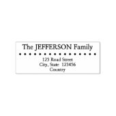 Ruiten Rij + Aangepaste familienaam & adres Rubberstempel (Afrduk)