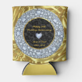 Ruiten, zwart en gouden 50ste Jubileum Blikjeskoeler (Voorkant)