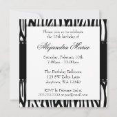 Ruitenant-Quinceanera, zwart-wit Kaart (Achterkant)