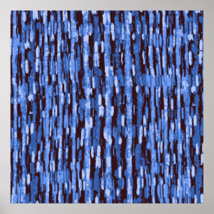 Ruitenblauw en zwart Camouflage Achtergrond Poster