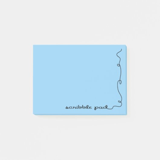 Ruitenblauw Post-it® Notes (Voorkant)