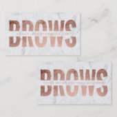 Ruitenbons van roos gouden tipografie visitekaartje (Voorkant / Achterkant)