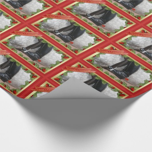 Ruitenbootrootjes paardenschotel cadeaupapier (Hoek)