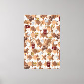 Ruitend Canvas Print Hot Chocolate Marshmallow (Voorkant)