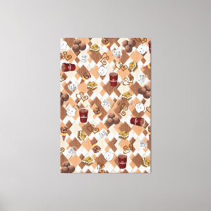 Ruitend Canvas Print Hot Chocolate Marshmallow