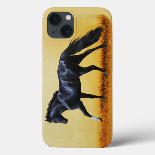 Ruitend Horse Black Stallion Case-Mate iPhone Case (Achterkant)