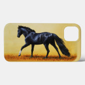Ruitend Horse Black Stallion Case-Mate iPhone Case (Achterkant (horizontaal))