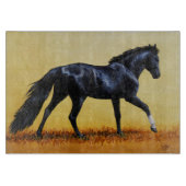 Ruitend Horse Black Stallion Snijplank (Voorkant)
