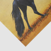 Ruitend Horse Black Stallion Tissuepapier (Detail)