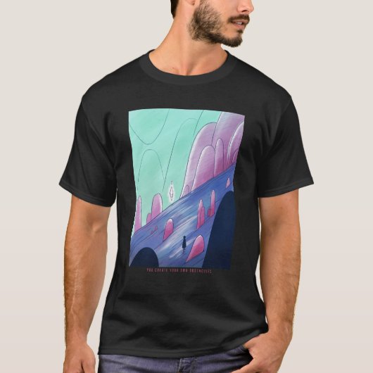 Ruitend landschap t-shirt (Voorkant)