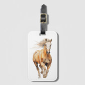 Ruitend paard bagagelabel (Voorkant (verticaal))