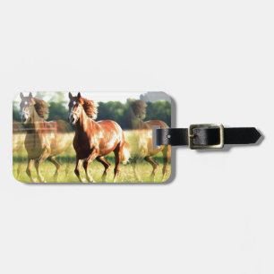 Ruitend paard bagagelabel