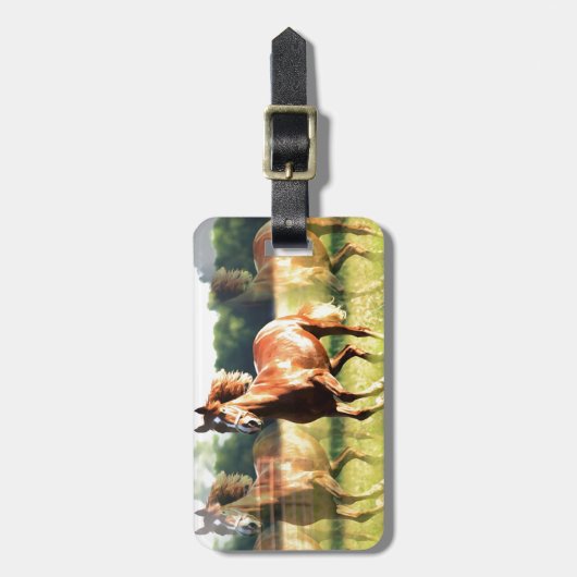 Ruitend paard bagagelabel (Voorkant verticaal)